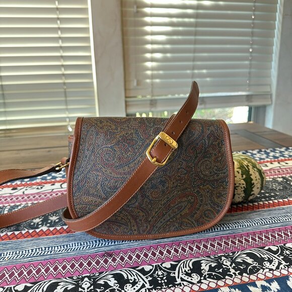 Valentino Garavani Paisley Small Canvas Coated and Leather Crossbody, Vintage - Picture 4 of 13